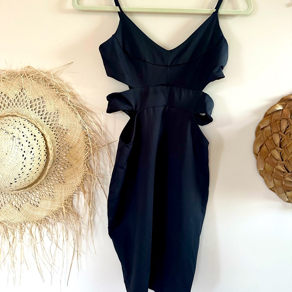 Bebe Elegant Black Cutout Dress